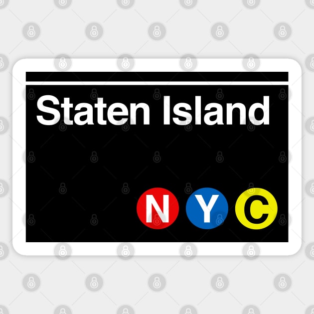 Staten Island Subway Sign Sticker by PopCultureShirts